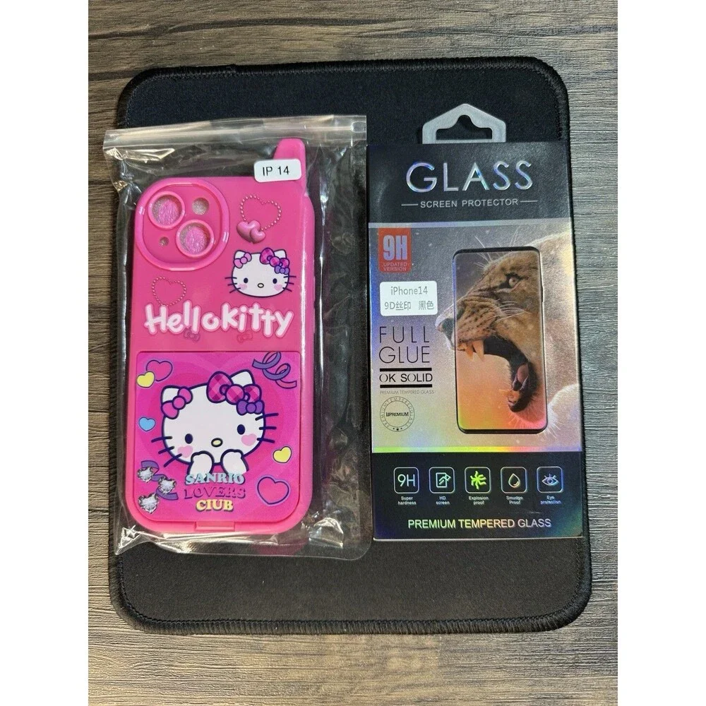 NEW in Box Hello Kitty Phone Case- Apple iPhone 14 PLUS Glass Screen Protector